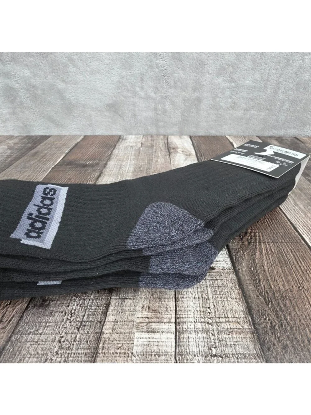 Adidas Cushioned Aeroready Compressions Socks Black 3 Pack 6-12 High Quarter New